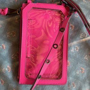 NWOT Aimee Kestenberg bright pink phone 📱 holder/crossbody.